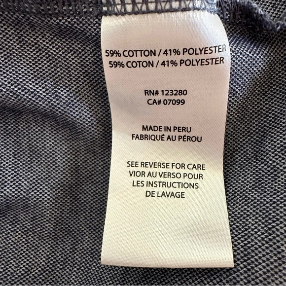 Travis Matthew Mens XXL Blue Oxford Polo Shirt Palm Tree Pocket Print Casual - Picture 5 of 5